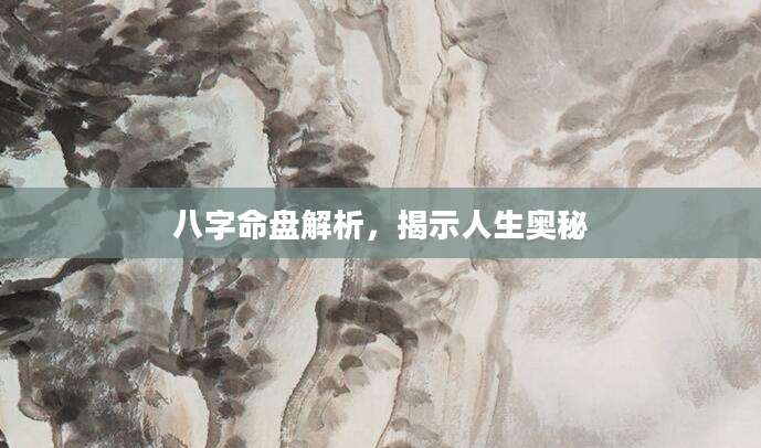 八字命盘解析，揭示人生奥秘