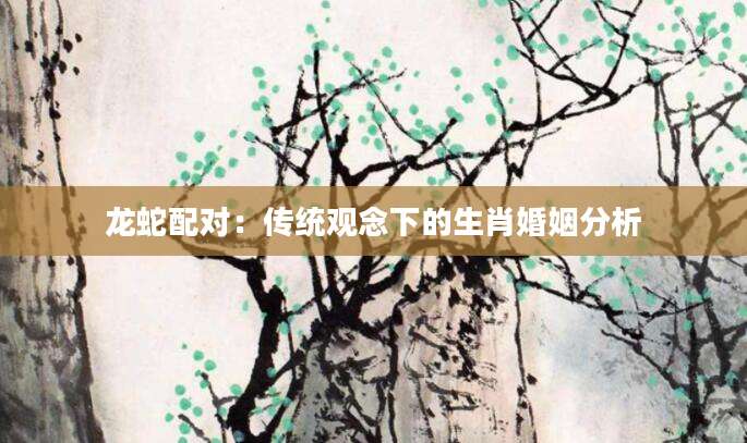 龙蛇配对：传统观念下的生肖婚姻分析