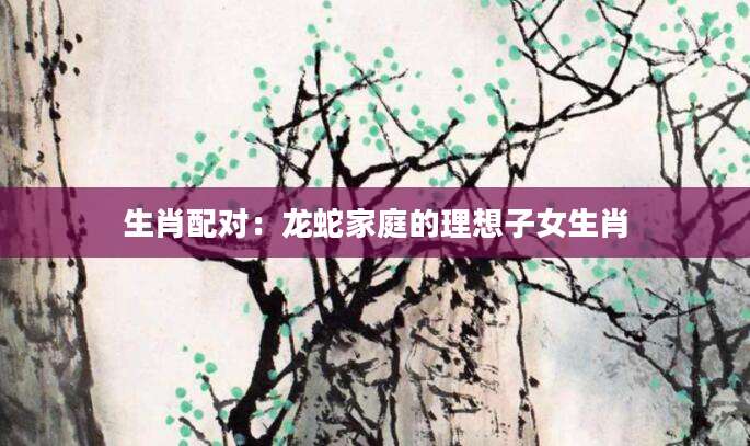 生肖配对：龙蛇家庭的理想子女生肖