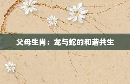 父母生肖：龙与蛇的和谐共生