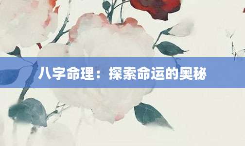 八字命理：探索命运的奥秘