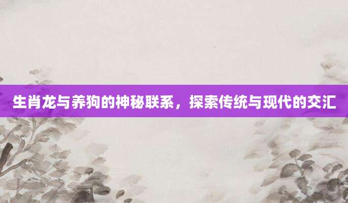 生肖龙与养狗的神秘联系，探索传统与现代的交汇