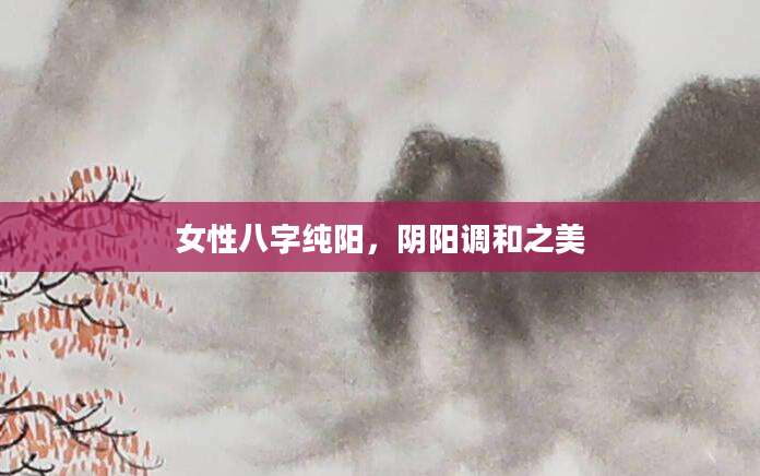 女性八字纯阳，阴阳调和之美