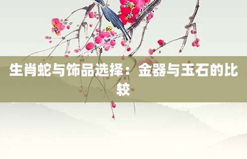 生肖蛇与饰品选择：金器与玉石的比较