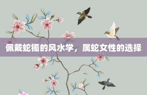 佩戴蛇镯的风水学，属蛇女性的选择