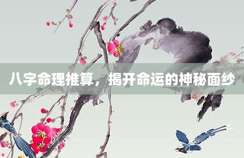 八字命理推算，揭开命运的神秘面纱