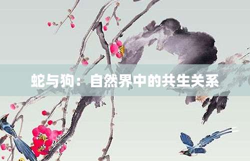 蛇与狗：自然界中的共生关系