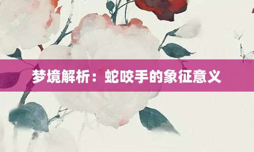 梦境解析：蛇咬手的象征意义
