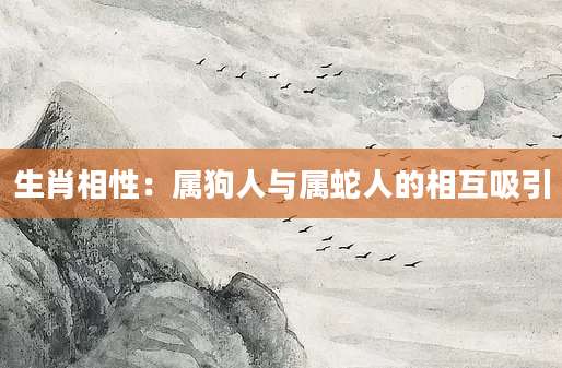 生肖相性：属狗人与属蛇人的相互吸引
