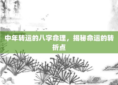 中年转运的八字命理，揭秘命运的转折点