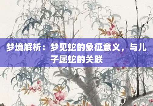 梦境解析：梦见蛇的象征意义，与儿子属蛇的关联