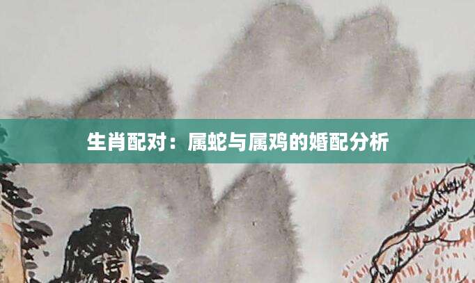 生肖配对：属蛇与属鸡的婚配分析
