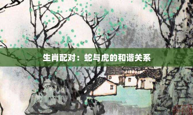 生肖配对：蛇与虎的和谐关系