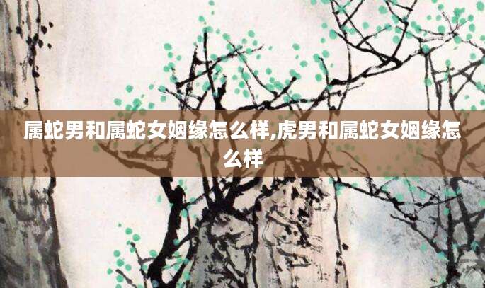 属蛇男和属蛇女姻缘怎么样,虎男和属蛇女姻缘怎么样