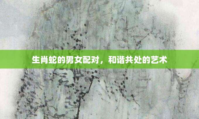 生肖蛇的男女配对，和谐共处的艺术