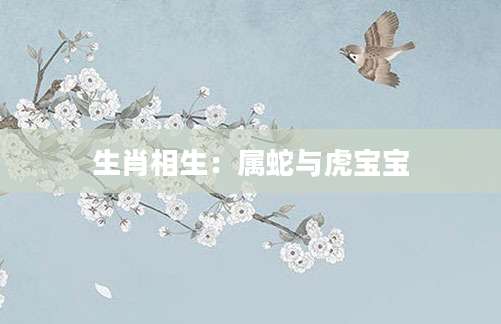 生肖相生：属蛇与虎宝宝