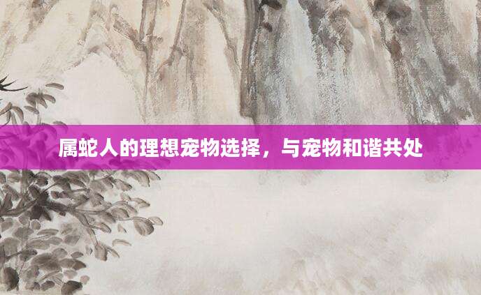 属蛇人的理想宠物选择，与宠物和谐共处