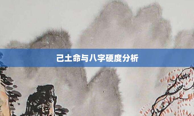 己土命与八字硬度分析