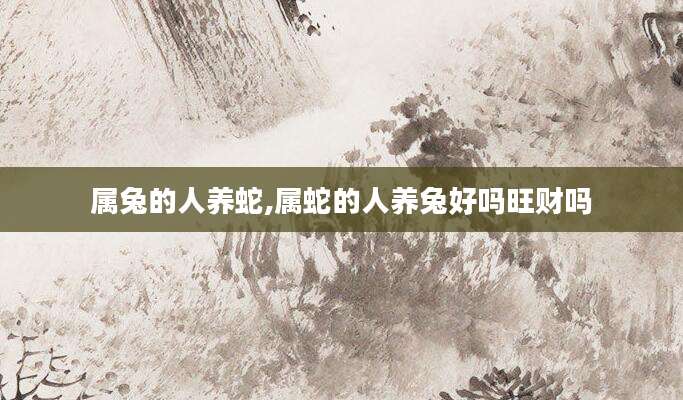 属兔的人养蛇,属蛇的人养兔好吗旺财吗