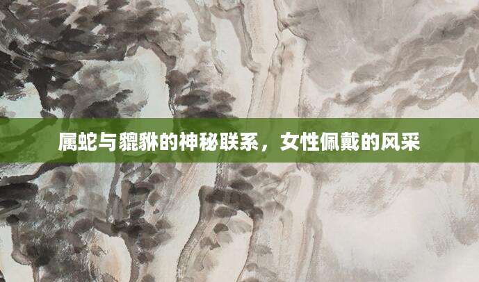 属蛇与貔貅的神秘联系，女性佩戴的风采