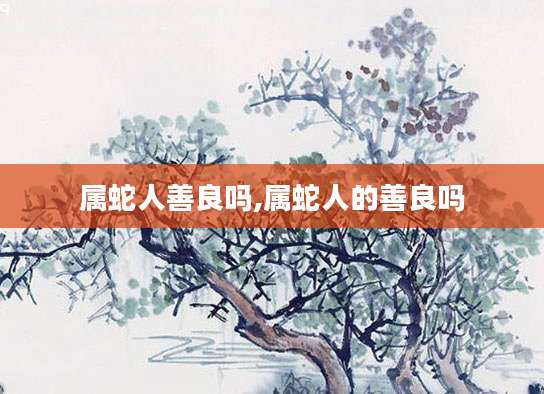 属蛇人善良吗,属蛇人的善良吗