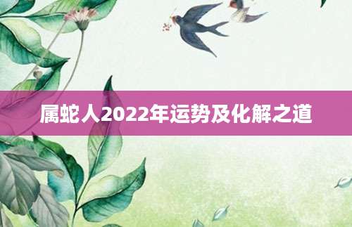 属蛇人2022年运势及化解之道