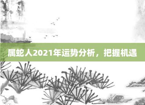属蛇人2021年运势分析，把握机遇