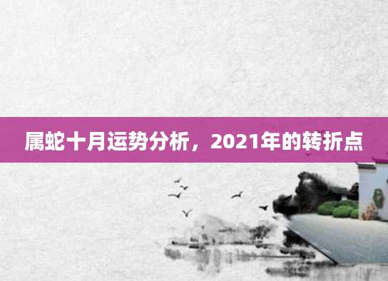 属蛇十月运势分析，2021年的转折点