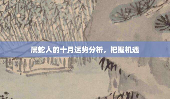 属蛇人的十月运势分析，把握机遇