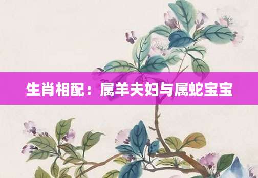 生肖相配：属羊夫妇与属蛇宝宝