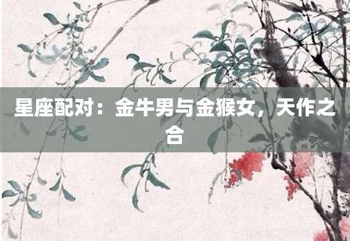 星座配对：金牛男与金猴女，天作之合