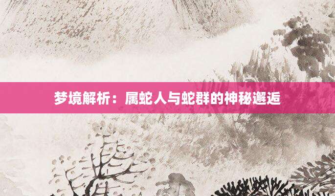 梦境解析：属蛇人与蛇群的神秘邂逅