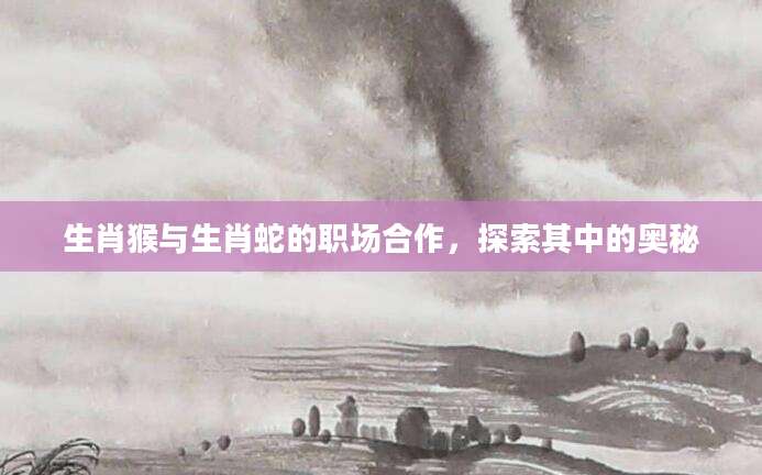 生肖猴与生肖蛇的职场合作，探索其中的奥秘