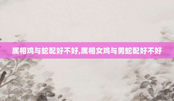 属相鸡与蛇配好不好,属相女鸡与男蛇配好不好