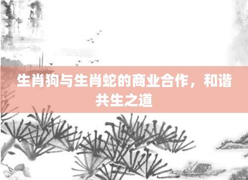 生肖狗与生肖蛇的商业合作，和谐共生之道