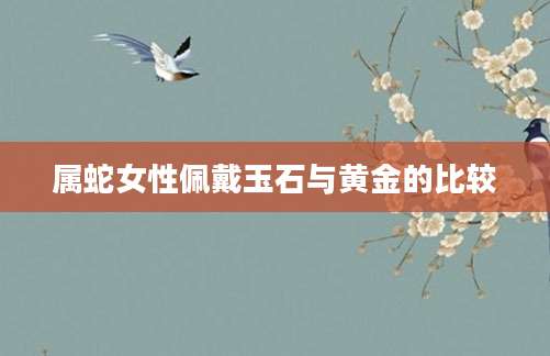 属蛇女性佩戴玉石与黄金的比较
