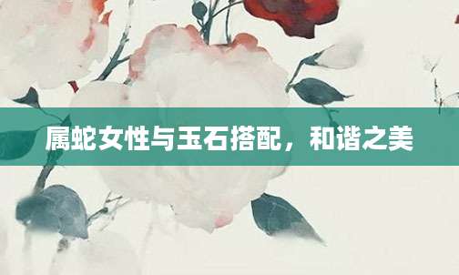 属蛇女性与玉石搭配，和谐之美