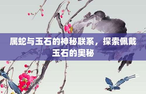 属蛇与玉石的神秘联系，探索佩戴玉石的奥秘