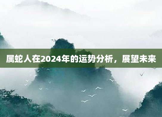 属蛇人在2024年的运势分析，展望未来