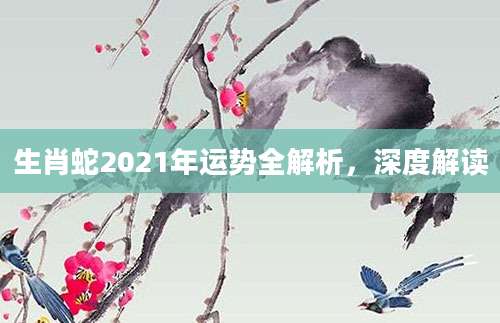 生肖蛇2021年运势全解析，深度解读