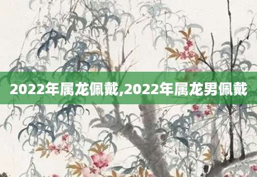 2022年属龙佩戴,2022年属龙男佩戴