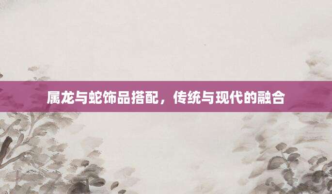 属龙与蛇饰品搭配，传统与现代的融合