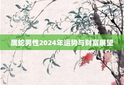 属蛇男性2024年运势与财富展望